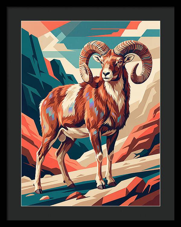 Urial In Vibrant Landscape