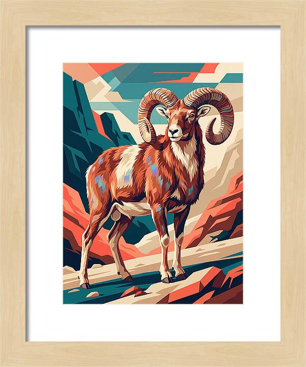 Urial In Vibrant Landscape