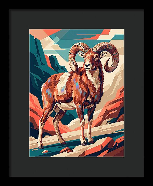 Urial In Vibrant Landscape