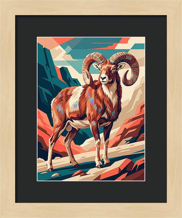Urial In Vibrant Landscape