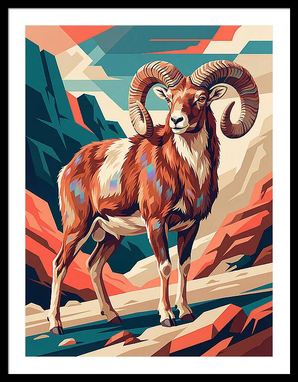 Urial In Vibrant Landscape