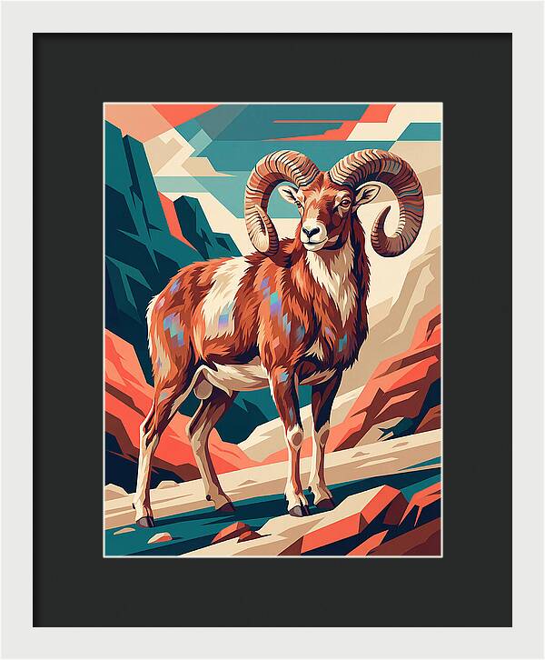 Urial In Vibrant Landscape