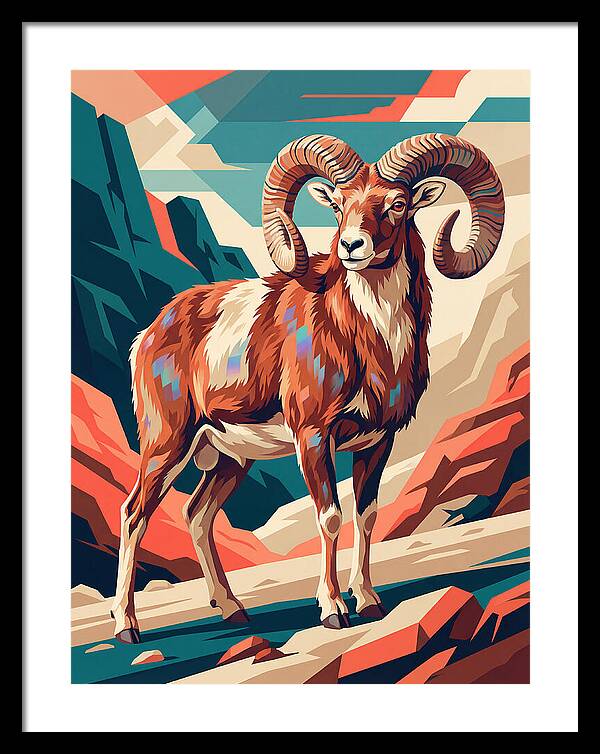 Urial In Vibrant Landscape