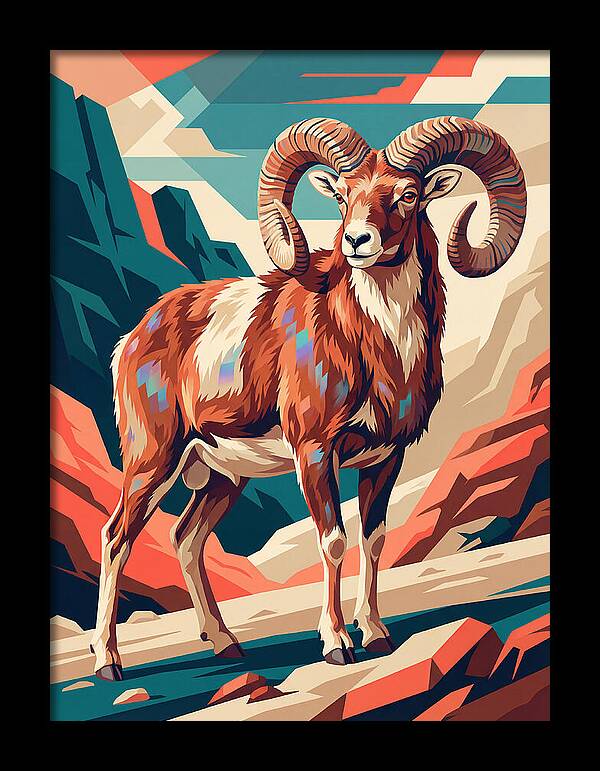 Urial In Vibrant Landscape