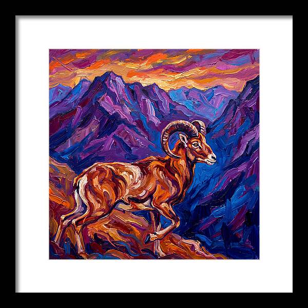 Urial In Vibrant Mountains
