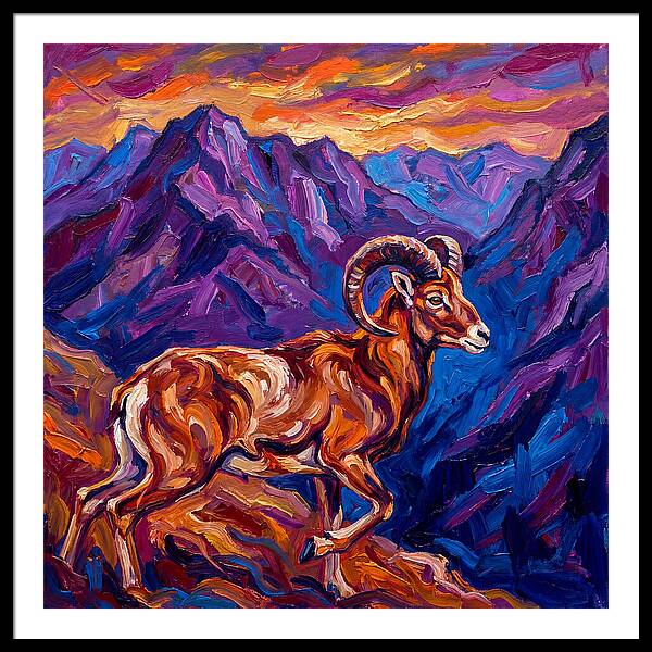 Urial In Vibrant Mountains