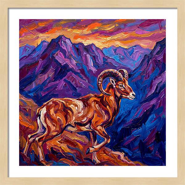 Urial In Vibrant Mountains