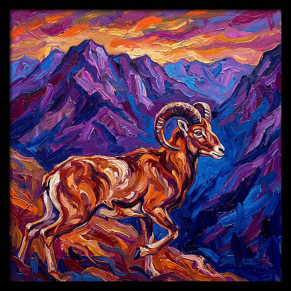 Urial In Vibrant Mountains
