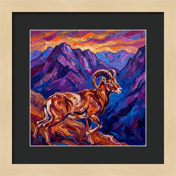 Urial In Vibrant Mountains