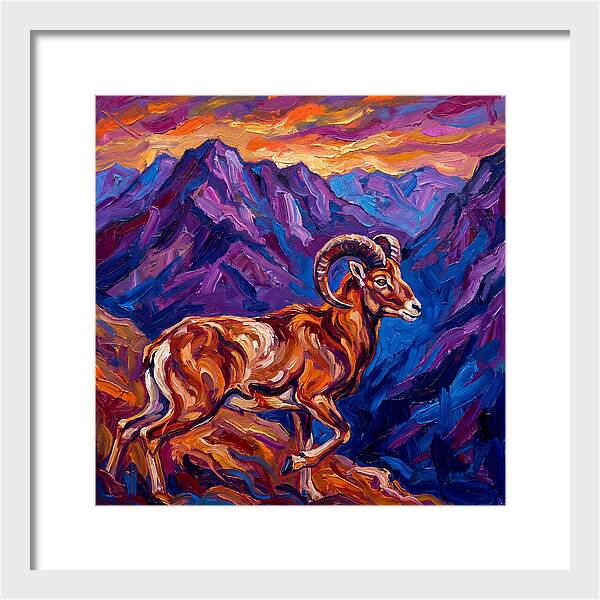 Urial In Vibrant Mountains