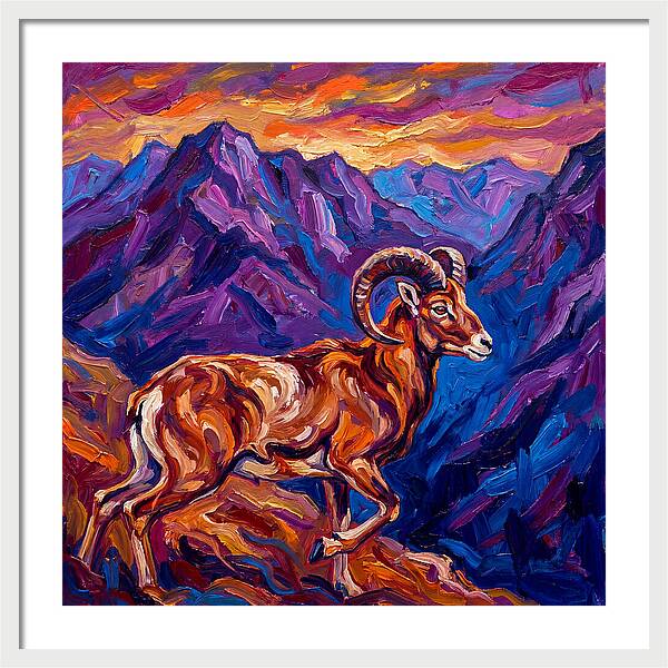 Urial In Vibrant Mountains