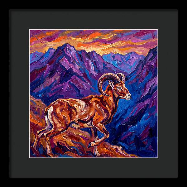 Urial In Vibrant Mountains