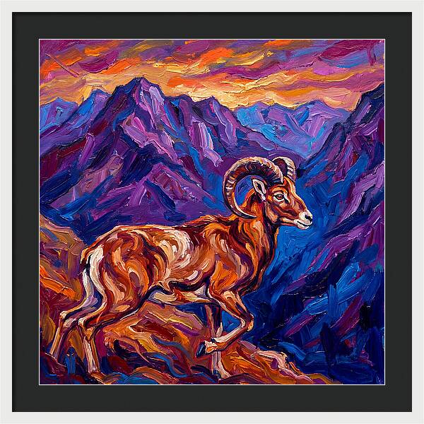 Urial In Vibrant Mountains