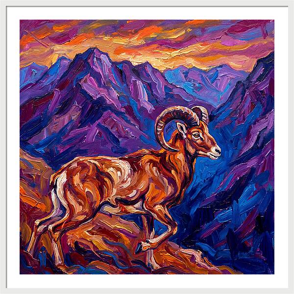Urial In Vibrant Mountains