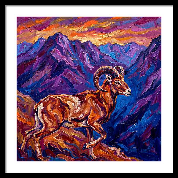 Urial In Vibrant Mountains
