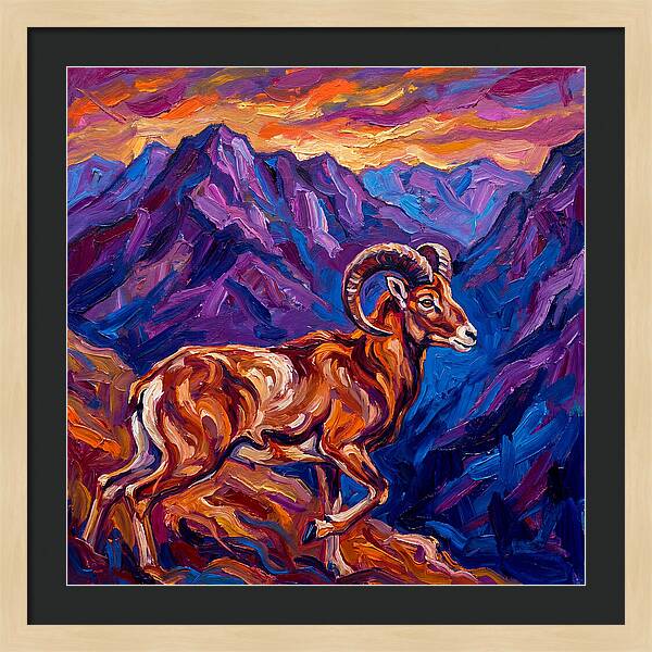 Urial In Vibrant Mountains