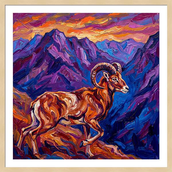 Urial In Vibrant Mountains