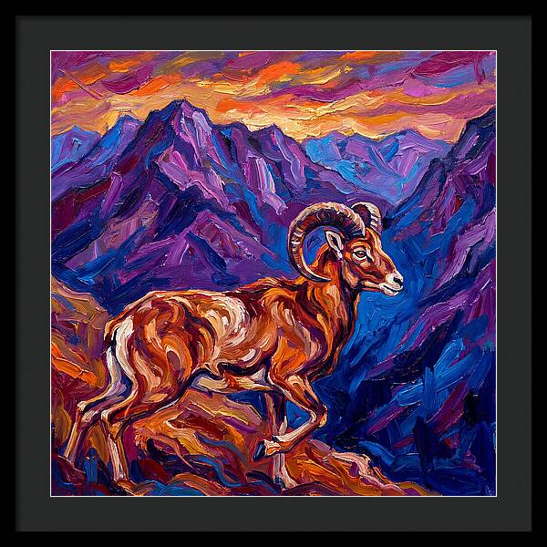 Urial In Vibrant Mountains