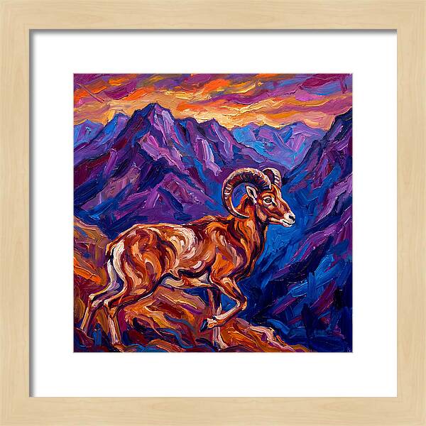 Urial In Vibrant Mountains