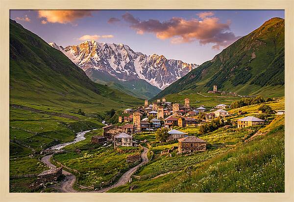 Ushguli Village At Golden Hour