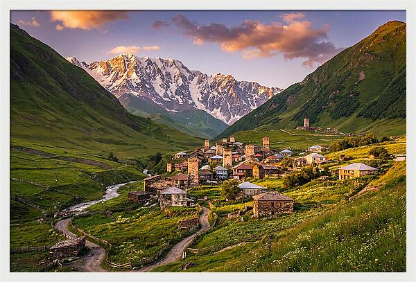 Ushguli Village At Golden Hour