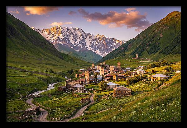 Ushguli Village At Golden Hour