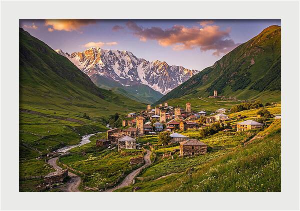 Ushguli Village At Golden Hour