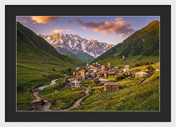 Ushguli Village At Golden Hour