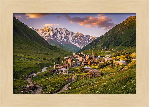 Ushguli Village At Golden Hour