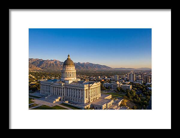Utah State Capitol At Dusk