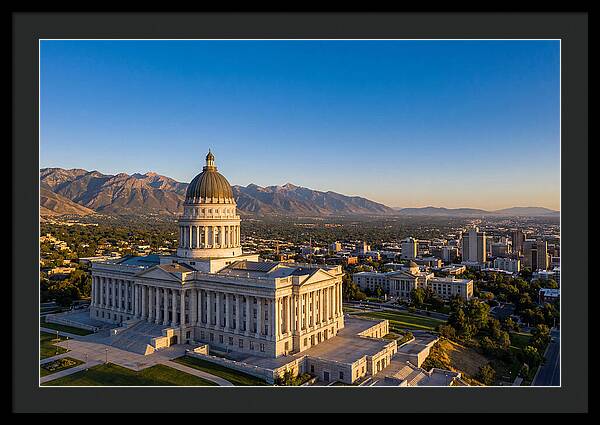 Utah State Capitol At Dusk