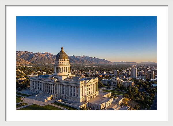 Utah State Capitol At Dusk
