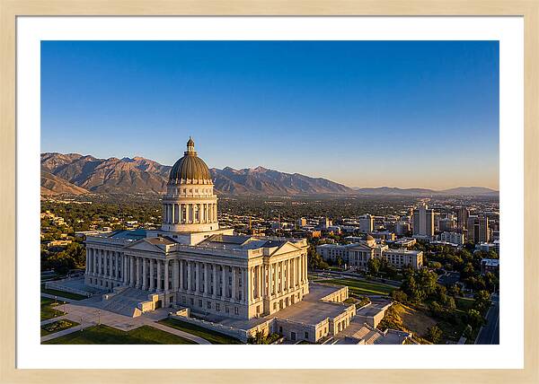 Utah State Capitol At Dusk