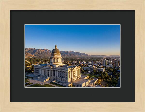 Utah State Capitol At Dusk