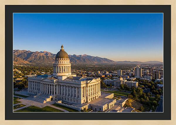 Utah State Capitol At Dusk
