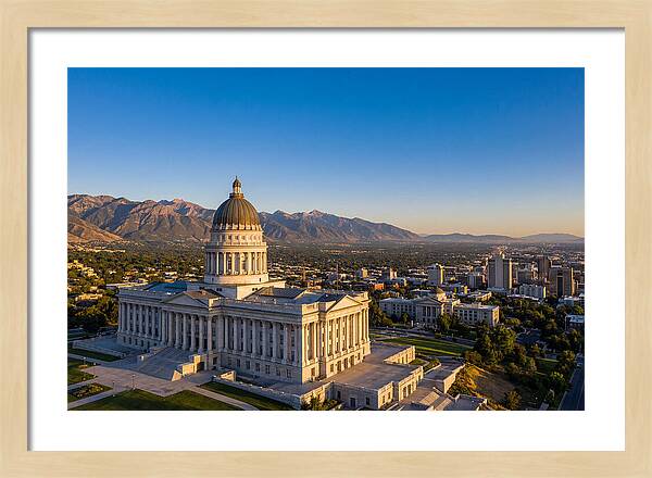 Utah State Capitol At Dusk