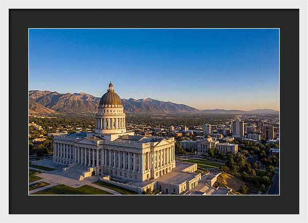 Utah State Capitol At Dusk