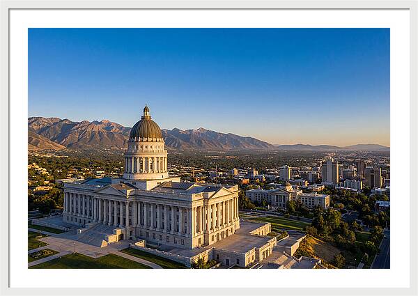 Utah State Capitol At Dusk