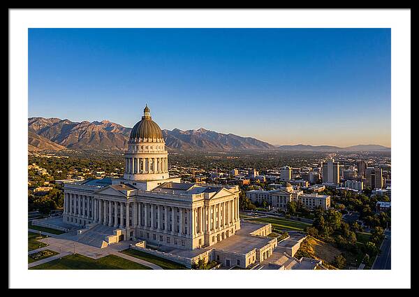 Utah State Capitol At Dusk