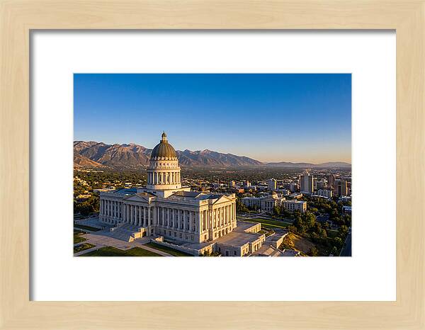 Utah State Capitol At Dusk