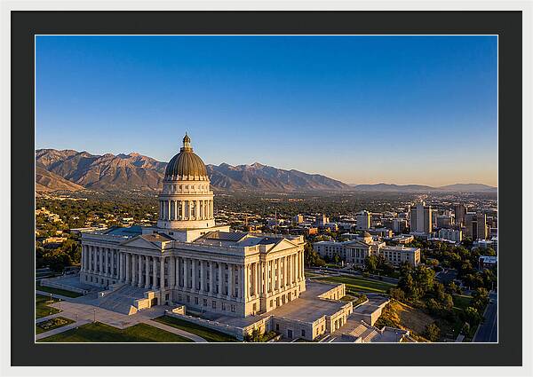 Utah State Capitol At Dusk