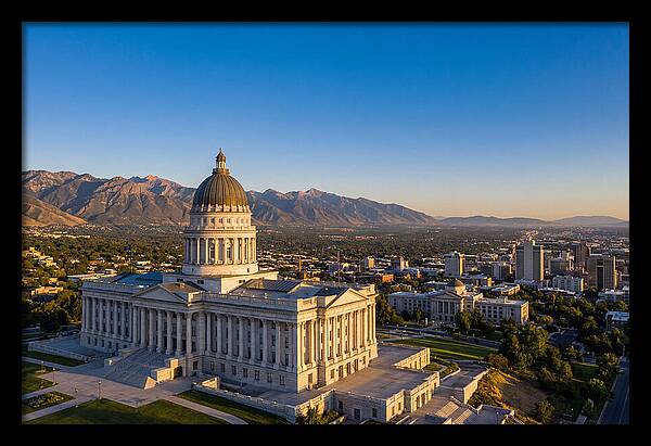 Utah State Capitol At Dusk