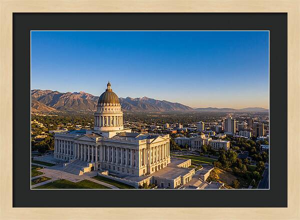 Utah State Capitol At Dusk