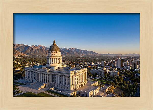 Utah State Capitol At Dusk