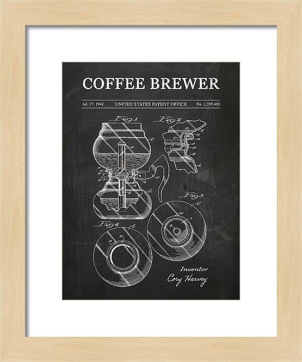Vacuum Coffee Brewer Chalkboard Patent Us2359405a