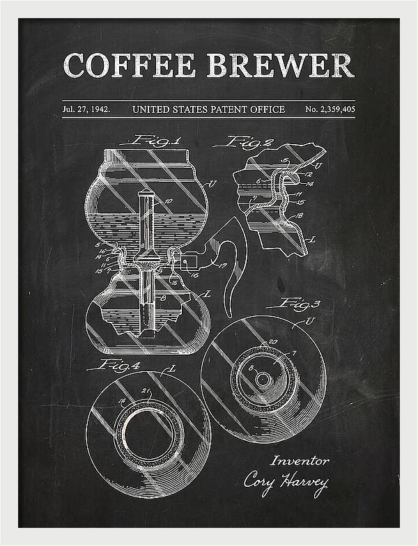 Vacuum Coffee Brewer Chalkboard Patent Us2359405a