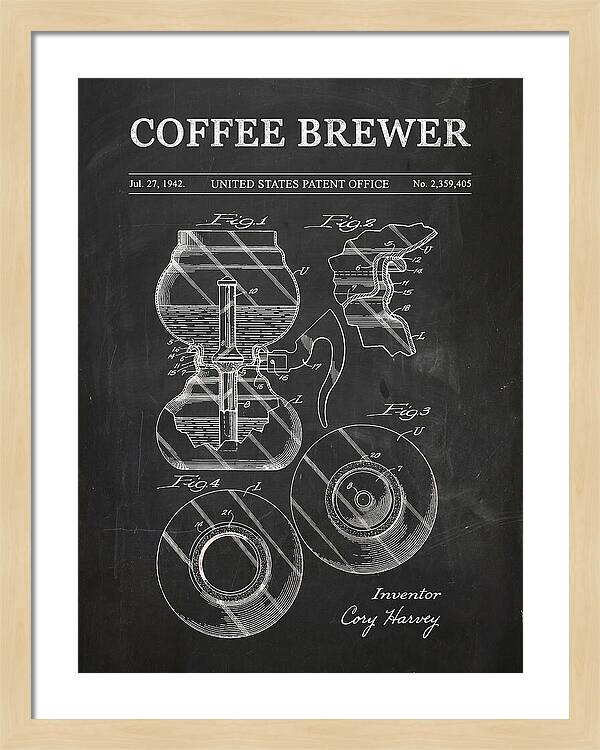 Vacuum Coffee Brewer Chalkboard Patent Us2359405a