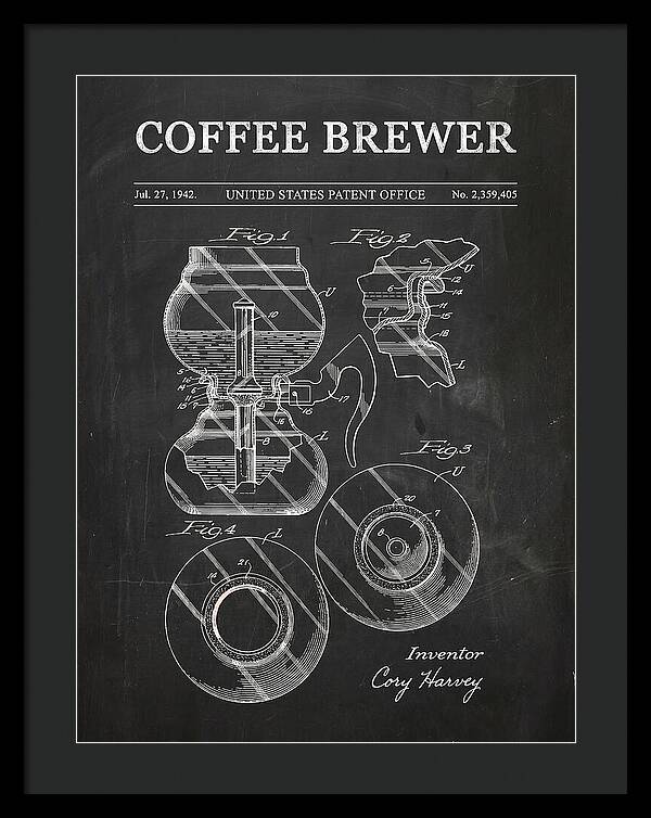 Vacuum Coffee Brewer Chalkboard Patent Us2359405a