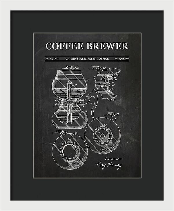 Vacuum Coffee Brewer Chalkboard Patent Us2359405a