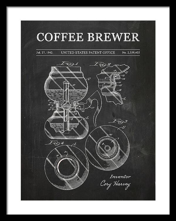 Vacuum Coffee Brewer Chalkboard Patent Us2359405a